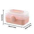 thumbnail image 4 of Large Pill Organizer, 9 Compartments Portable Travel Pill Box Case Moisture Proof, XL Pill Container Holder for Vitamins, Cod Liver Oil, Supplements, Medication (Pink), 4 of 8