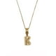 thumbnail image 1 of Collar con dije de oro laminado letra brillos K, 1 of 6