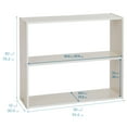 thumbnail image 2 of ECR4Kids Streamline 2-Shelf Double-Sided Storage Cabinet, 30in, Classroom Furniture, White Wash, 2 of 9