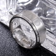 thumbnail image 4 of Stainless Steel Bracelet Letter DAD Ring Men's Titanium Steel Ring Ornament, 4 of 5