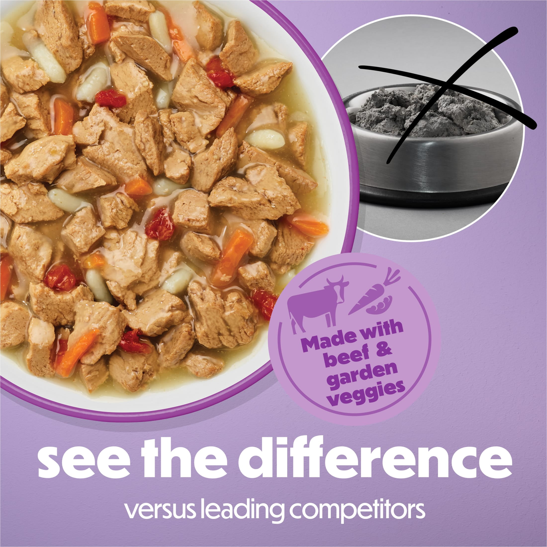 (4 pack) Purina Beneful Kitchen Creations With Beef and Garden Veggies in Sauce Wet Dog Food, 3 oz, 8 Pack