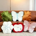 thumbnail image 4 of Plush Pillow, Soft Stuffed Animal Home Cushion & Decor, Blue Butterfly Design For Bedroom Living Room Office Sofa Bed, 4 of 9