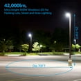 thumbnail image 6 of 300W Commercial LED Parking Lot Lights, Hardwired Outdoor Garage Lighting, UL & DLC Listed, IP65 Waterproof, 5000K Daylight, 6 of 7