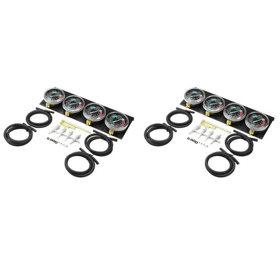 2X Motorcycle Carburetor Synchronizer Vacuum Gauges Tool Vacuum Gauge Balancer for // Black