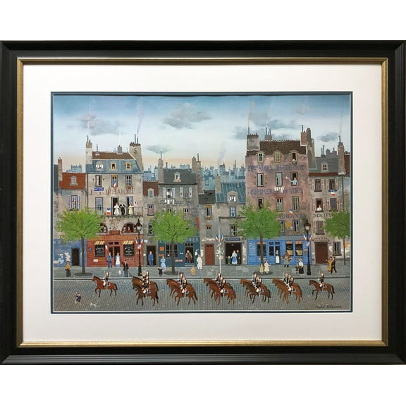 Michel Delacroix "La Garde Republicaine" Custom Framed Generic
