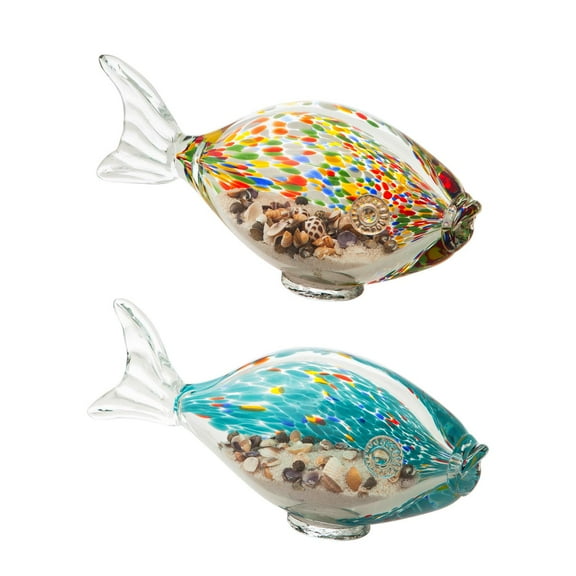 Glass Fish with Sand 2 Assorted
