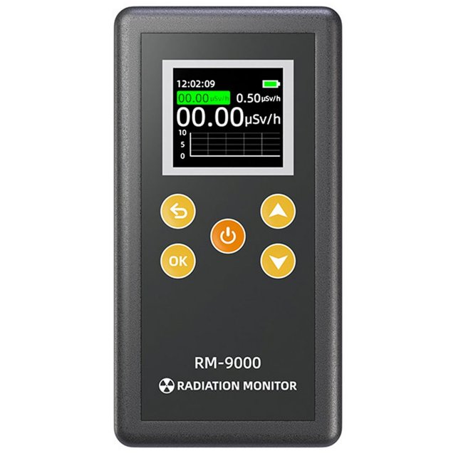 OUSITAID Nuclear Radiation Detector High Sensitivity Digital Radiation Tester with LCD Display and Alarm Portable Radiation Measuring Instrument Beta-Rays X-Rays Y-Rays Tester for Lab Fac