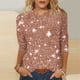 thumbnail image 1 of Tejiojio Women's Sequin Top Round Neck 3/4 Sleeves Sparkly Casual Party Blouse S-2XL, 1 of 5