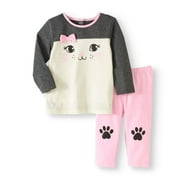 Newborn Baby Girl Knit Tunic and Legging Outfit Set