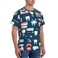thumbnail image 2 of Qekee Dental Classic Fit T-Shirt Men's Shirt Men's Tight Short Sleeves for Exercise, Running, Mountaineering - Dental, 2 of 9