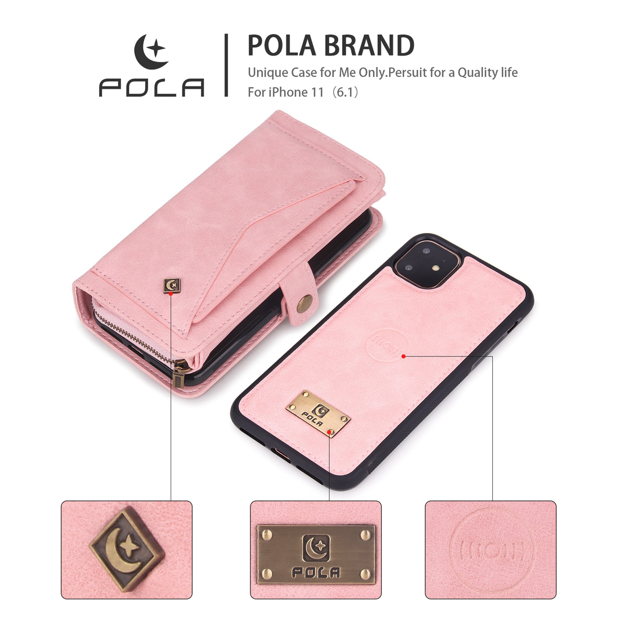 iPhone 11 Case, Cellularvilla Diary Style Pu Leather Wallet [Card Slot] [ Square-Pattern] [Magnetic Closure] [Wristlet] Flip Stand Case For Apple iPhone  11 