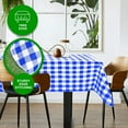 thumbnail image 5 of Sorfey Checkered Dining Table Cover Vinyl Table Cloth with Flannel, Blue 72" x 52", 5 of 6