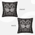 thumbnail image 3 of ZICANCN Death Tribe Skeleton Print Throw Pillow Covers, Bed Couch Sofa Knit Decorative Pillow Covers for Living Room Farmhouse, 18"x18", 3 of 8