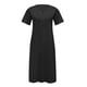 thumbnail image 4 of Moda mujer verano estampado casual cuello pico botón manga corta vacaciones bolsillos vestido Fridja  bnh5028, 4 of 5