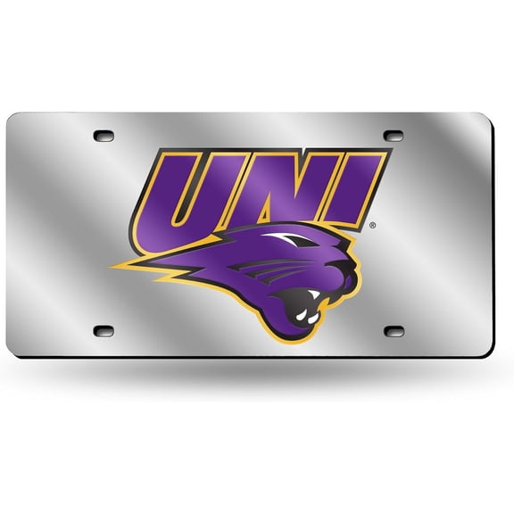 Northern Iowa NCAA Panthers Acrylic License Plate Laser Tag
