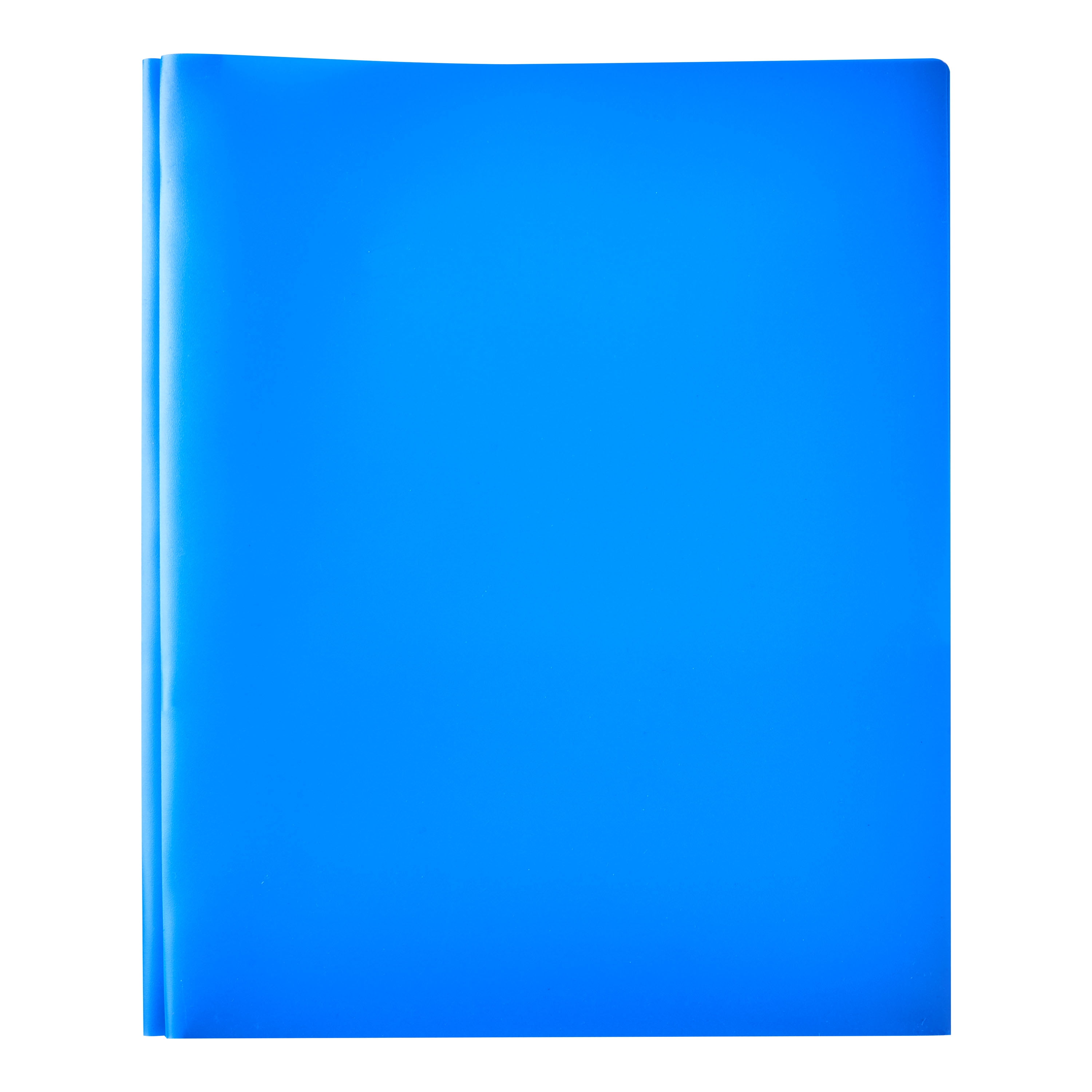 Pen+Gear Pen + Gear 3-Prong Poly Folder, Letter Size, 2-Pockets, Blue
