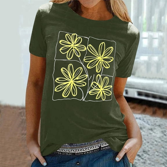 Shirts for Women Short Sleeve Trendy Womens Tops Trendy Oversize Gym T-Shirts for Women Graphic Tee Shirts