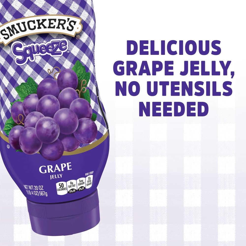 Smuckers Grape Squeeze Jelly 20 oz - 5 Pack