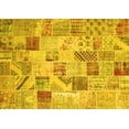 thumbnail image 1 of Ahgly Company Indoor Rectangle Patchwork Yellow Transitional Area Rugs, 7' x 10', 1 of 4
