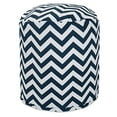 thumbnail image 1 of Navy Chevron Small Pouf, 1 of 5
