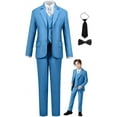 thumbnail image 6 of Lycody Boys Suit Set Slim Fit Kids Formal Suits Toddler Tuxedo Wedding Prom Classic Suits for Boy Teen Black Blue Dress Outfit, 6 of 6