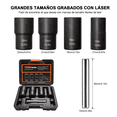 thumbnail image 3 of Juego De Extractores 1/2'' Para Quitar Tuercas Barridas Negro Detalle Naranja, 3 of 5