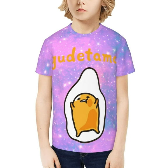 Gudetama Kids T-Shirt 3d Printed Graphic T-Shirts Boys And Girls Short Sleeve Shirts For Youth Kids X-Small