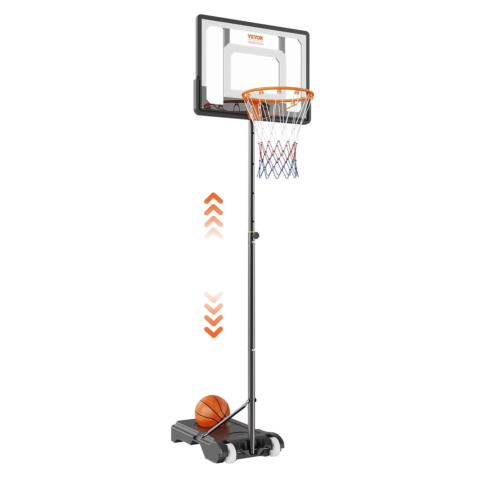 5-7 ft Adjustable Height Basketball Hoop System, 32 Inch Portable Backboard with Wheels, Stand & Fillable Base for Indoor/Outdoor Use – Ideal for Kids & Adults