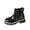 Black, variant on Willtoo Women’s Platform Chelsea Boots, Elastic Side Stretch Faux Leather Ankle Booties with Back Zipper, Chunky Lug Sole Waterproof Short Boots, Fashion Casual Fall Winter Footwear