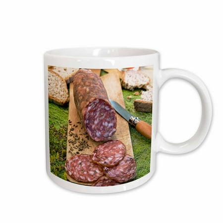 

3dRose Cuisine Finocchiona Tuscan salami Florence Italy - EU16 NTO0465 - Nico Tondini Ceramic Mug 15-ounce