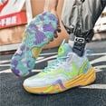 thumbnail image 6 of BINQER Men's Basketball Shoes Breathable Colorful Volleyball Sneakers with Mesh Upper Non Slip Rubber Indoor Shoe, 6 of 7