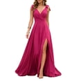 thumbnail image 2 of Blmnix Womens Dresses Slip Dress Cocktail Dress Formal Dresses Prom Dress Under Dresses V-Neck Maxi Pink Sleeveless Adjustable Strap Sunmer Dresses for Women 2026 S, 2 of 7
