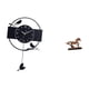 thumbnail image 1 of Reloj de pared,Reloj de pared colgante con forma de pájaro,de acrílico negro.,Figura de caballo,Figura coleccionable de caballo en miniatura,Adorno de caballo de resina,estatua de, 1 of 8