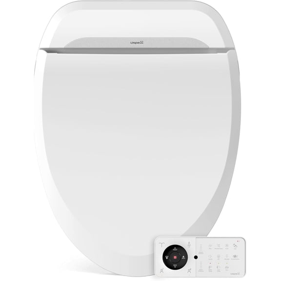 Modern Bidet Seat  Warm Water  Heated Seat &; Dryer  Remote Control  Elongated