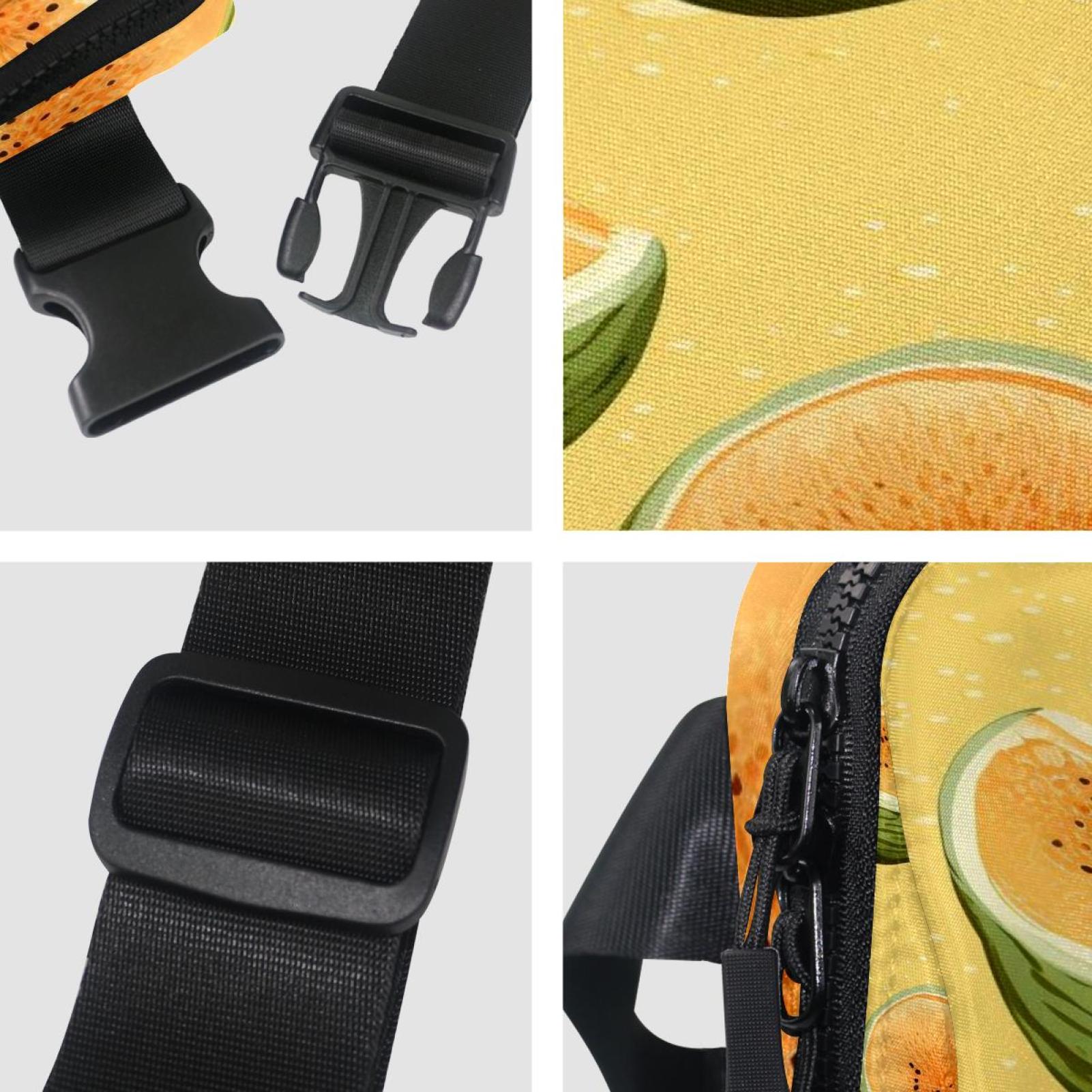 Cantaloupe Lightweight Adjustable Waist Packs Crossbody Bag Fanny Pack with Extension Strap Unisex