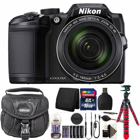Nikon Coolpix B500 16MP Digital Black Camera + 16GB Accessory Kit & ExtraBattery
