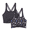 Black, variant on Atheltic Works Girls Crossover Strappy Back Sports Bra, 2 Pack, Sizes XS-XXL