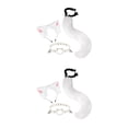 thumbnail image 4 of Qarigey 3x conjunto de orejas y cola de zorro de peluche para mujeres y niñas, conjunto de gargantilla con cuello y cuello blanco 2piezas, 4 of 6