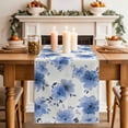 thumbnail image 2 of Table Runner 90 Inches Long for Kitchen Dining, Blue Spring Floral Dresser Scarf Farmhouse, Dining Table Decorations for Wedding/Parties, Elegant Flowers Summer Botanical 13 x 90 In, 2 of 8