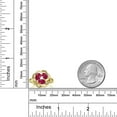 thumbnail image 3 of Gem Stone King 18K Yellow Gold Plated Silver Red Ruby Ring for Women (2.17 Cttw, Oval 6X4MM, Gemstone July Birthstone, Available in Size 5, 6, 7, 8, 9), 3 of 4