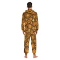 thumbnail image 4 of FORMRS Onesies Pajama for Adults Unisex Hoodie Winter Jumpsuit One Piece Sleepwear, Sizes S-2XL, Retro Orange Flowers, 4 of 7
