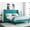 Jade Green, variant on Allewie Queen Size Fabric Upholstered Platform Bed Frame with Wingback Headboard, Light Grey