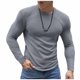 thumbnail image 2 of Ceisia Men's Casual Striped Half Button Round Neck Pullover with Pocket Daily Fashion Top Gift, 2 of 6
