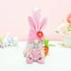 thumbnail image 4 of Fiudx Conejito de Pascua, Cosido a Mano, con Detalles Animados, Suave Felpa, Ropa Extraíble, Ideal para Exteriores, Reuniones Familiares y Viajes. 31 X 15 X 6 Cm., 4 of 6