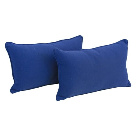 Blazing Needles 20 x 12 in. Twill Back Support Pillows with Cording - Set of 2
