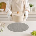 thumbnail image 2 of Unique Bargains 2 Pcs Oval Bamboo-like Texture Placemat Silver Tone Gray, 2 of 4