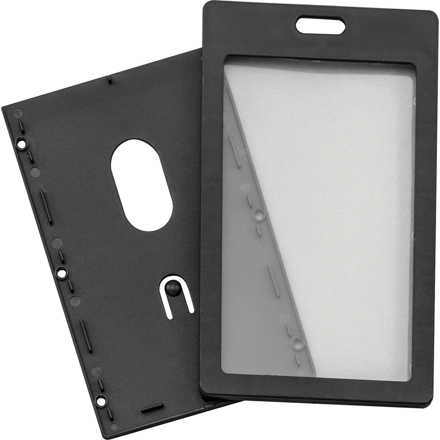 Advantus, AVT97068, Vertical Rigid ID Badge Holder, 6 / Pack, Black