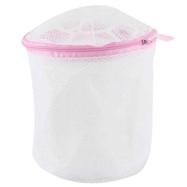 Washroom Mesh Style Laundry Underwear Bra Washing Bag White Pink