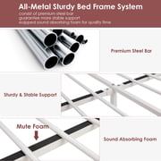Homfa Full Size Upholstered Canopy Bed Frame for Bedroom, 2 Storage Drawers Platform Bed, Canopy Bed Curtain Not Included, Pink