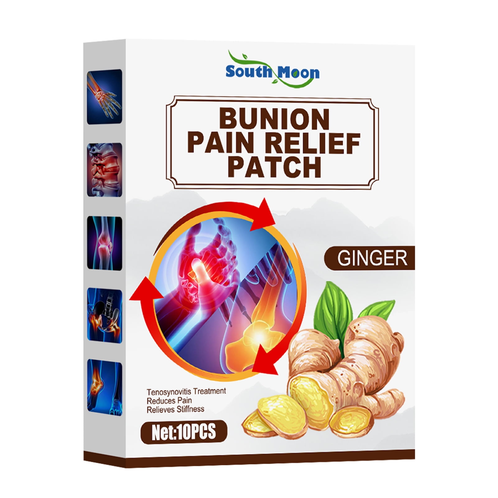 South Moon 10Pcs Bunion Patches Tendon Sheath Therapy Tenosynovitis Sticker Hand Wrist Thumb Finger Patch